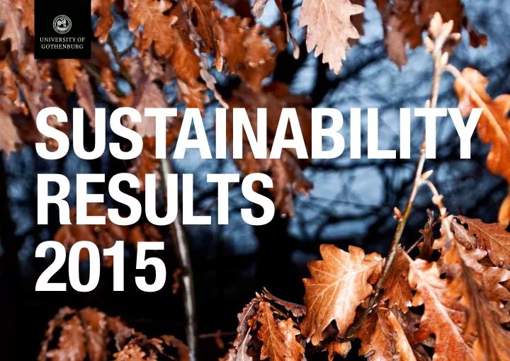 sustainability results 2015