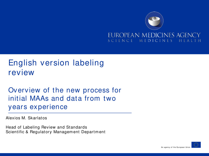 english version labeling review