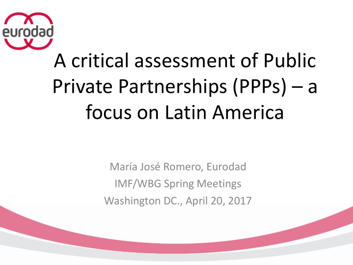 private partnerships ppps a