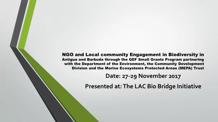 date 27 29 november 2017 presented at the lac bio bridge