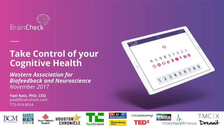 take control of your cognitive health