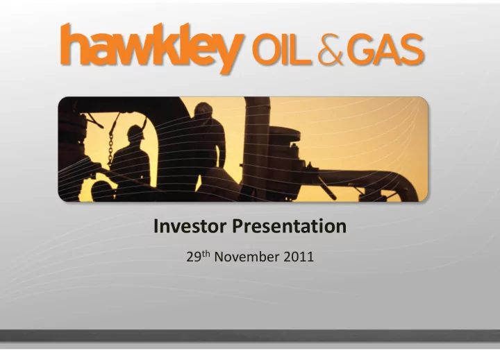 investor presentation