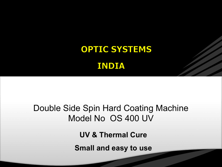 double side spin hard coating machine model no os 400 uv
