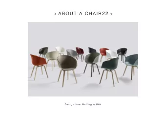 &gt; ABOUT A CHAIR22 &lt;  De sign  H e e  We llin g &amp; H AY &gt; HAY COLOUR SELECTION 01 &lt;