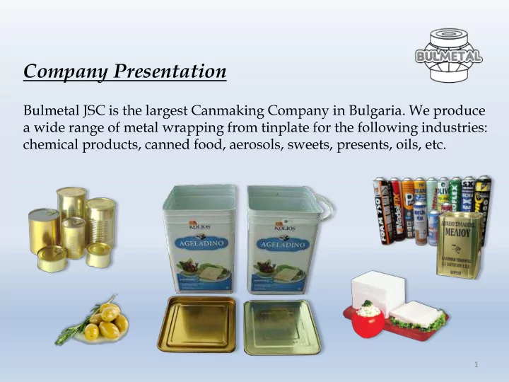 company presentation