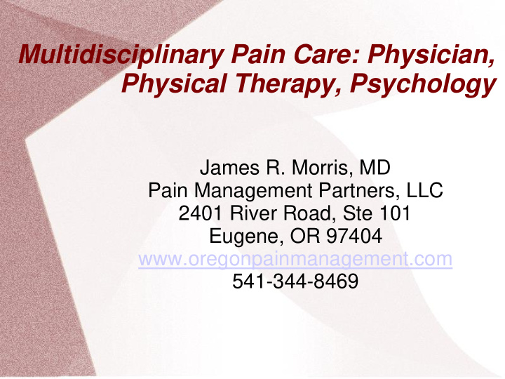 physical therapy psychology