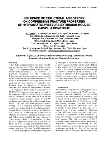 INFLUENCE OF STRUCTURAL ANISOTROPY  INFLUENCE OF STRUCTURAL ANISOTROPY  ON COMPRESSIVE FRACTURE