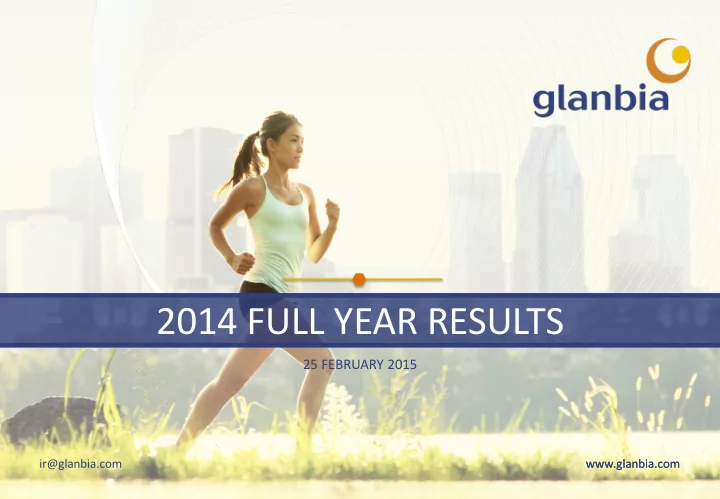 2014 full year results