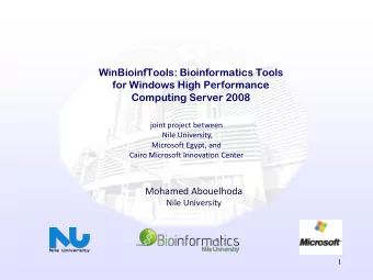 Computing Server 2008  joint project between  Nile University,  Microsoft Egypt, and  Cairo