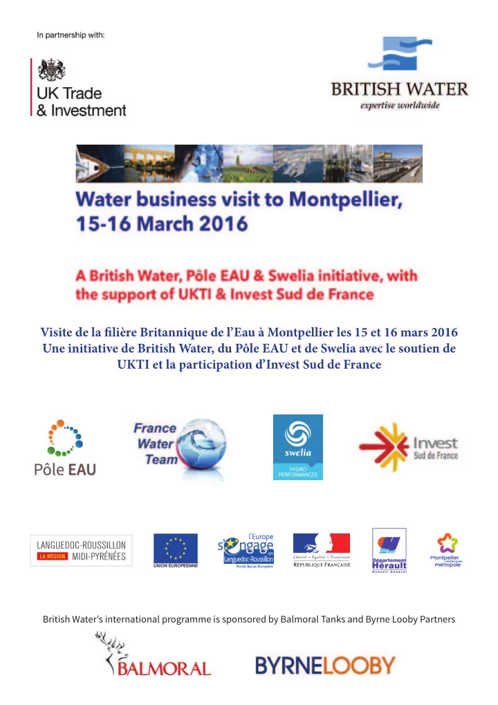visite de la fjli re britannique de l eau montpellier les