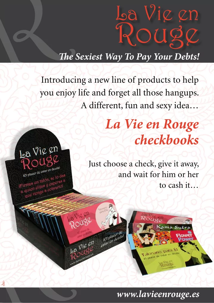 la vie en rouge checkbooks