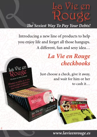 La Vie en Rouge checkbooks  Just choose a check, give it away,  and wait for him or her  to cash