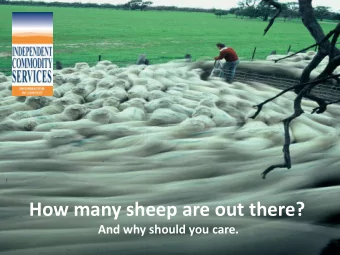 How many sheep are out there?  And why should you care.  Australian flock size 1950-2015  180  160