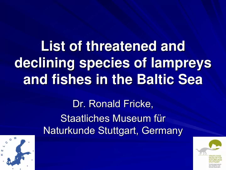 list of threatened and list of threatened and declining
