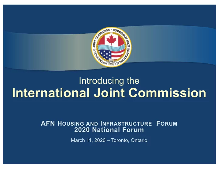 international joint commission