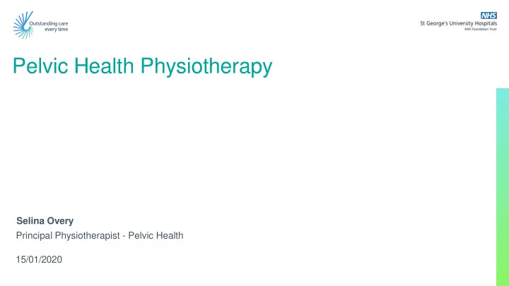pelvic health physiotherapy
