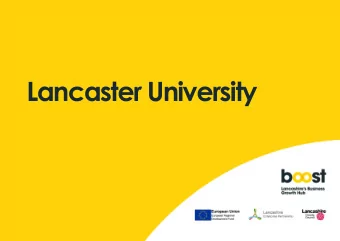 Lancaster University  Lancashire Forum  6 Month Business Growth  Programme including:  Workshops