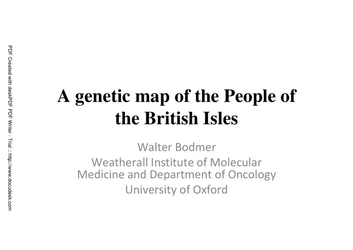 a genetic map of the people of the british isles