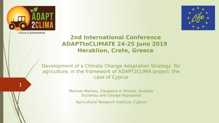 2nd international conference adapttoclimate 24 25 june