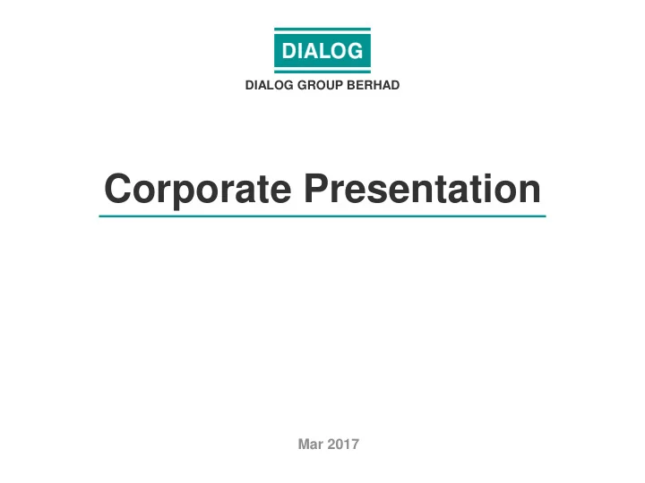 corporate presentation