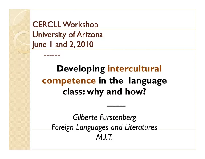 gilberte furstenberg foreign languages and literatures