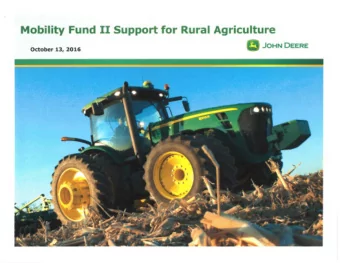 e JOHN DEERE October 13, 2016 Deere &amp; Company  Global leader in the manufacture of