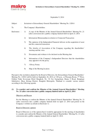 September 9, 2014  Subject