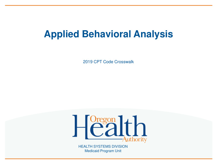 applied behavioral analysis