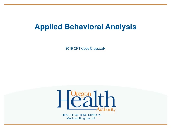 applied behavioral analysis