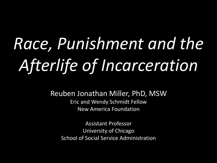 race punishment and the afterlife of incarceration
