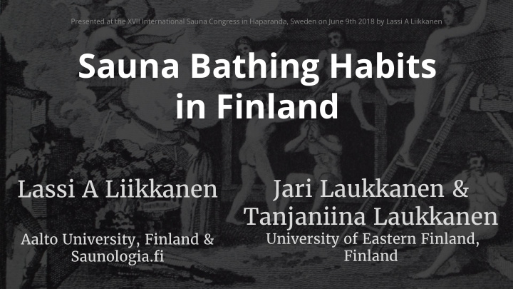 sauna bathing habits in finland
