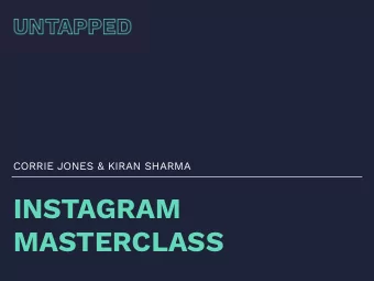 INSTAGRAM  MASTERCLASS  MIKE KRIEGER  KEVIN SYSTROM  @UNTAPPEDDIGITAL  WEVE GONE FROM LOOKING