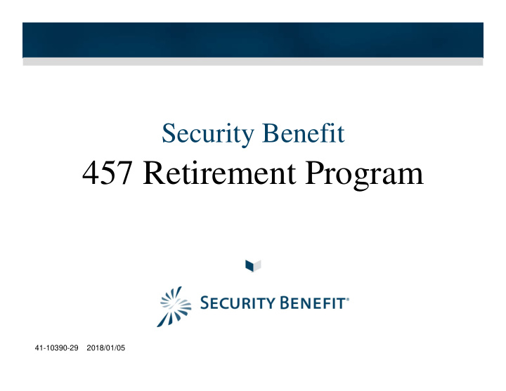 457 retirement program