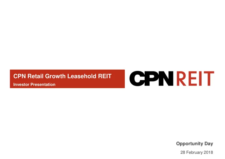 cpn retail growth leasehold reit