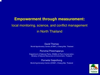 Empowerment through measurement:  local monitoring, science, and conflict management  in North