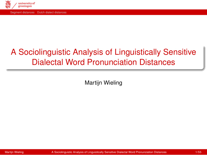 a sociolinguistic analysis of linguistically sensitive