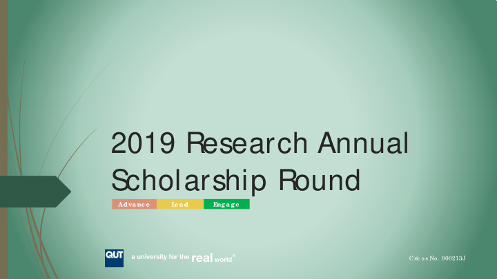 2019 research annual s cholarship round