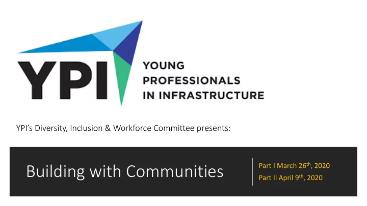 building with communities