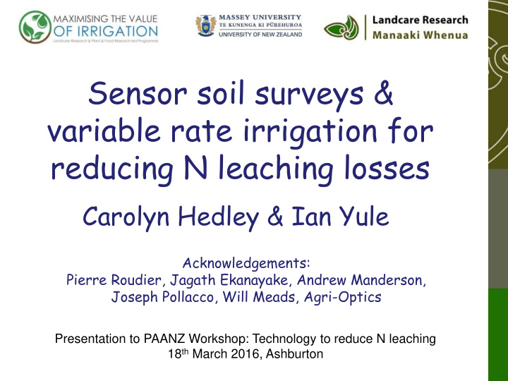 sensor soil surveys