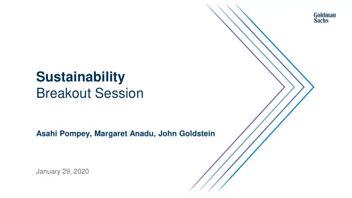 sustainability breakout session