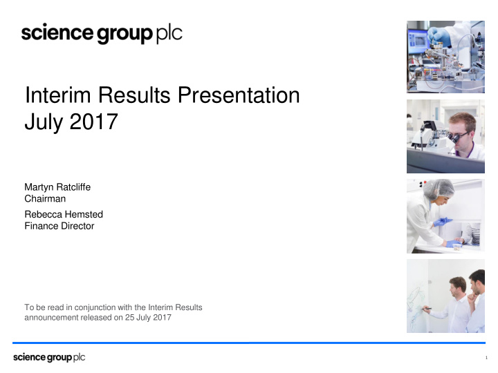 interim results presentation