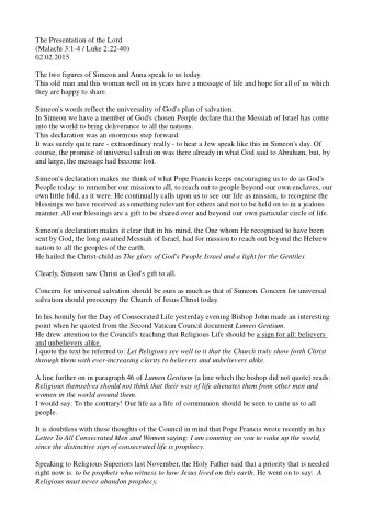 The Presentation of the Lord  (Malachi 3:1-4 / Luke 2:22-40)  02.02.2015  The two figures of Simeon