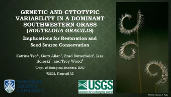 GENETIC AND CYTOTYPIC  VARIABILITY IN A DOMINANT  SOUTHWESTERN GRASS ( BOUTELOUA GRACILIS )