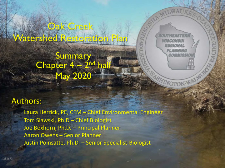 oak creek watershed restoration plan