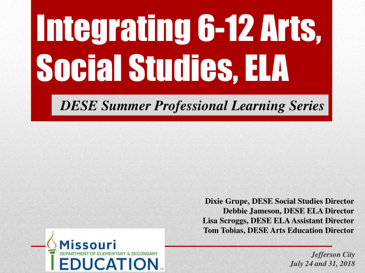 integrating 6 12 arts social studies ela