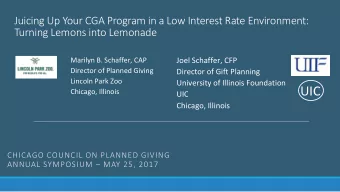 UIC  Chicago, Illinois  UIC  Chicago, Illinois  CHICAGO COUNCIL ON PLANNED GIVING  ANNUAL SYMPOSIUM
