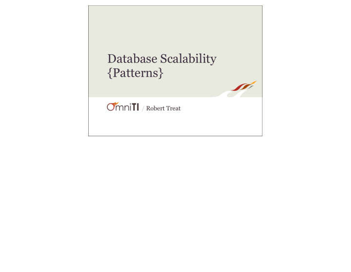 database scalability patterns