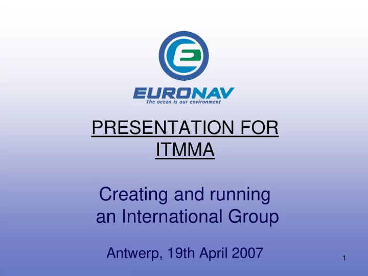 presentation for itmma creating and running an