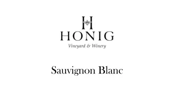 Sauvignon Blanc  Fruit Sources  2017  2017 Honig  g Sauvign  gnon Blanc  74% Napa Valley
