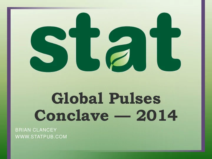 global pulses conclave 2014